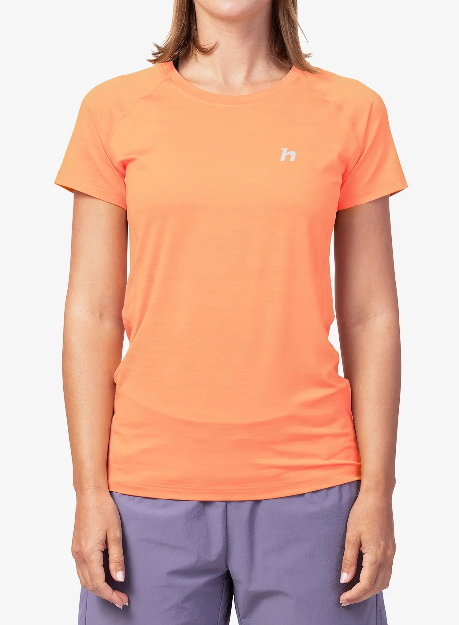 Dámské rychleschnoucí tričko Hannah Lela apricot wash mel 40 (L)
