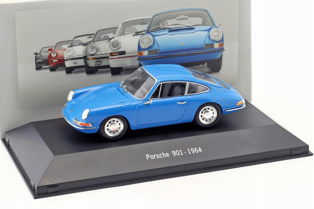 Porsche 901 1965 Niebieski Blue Atlas 1:43