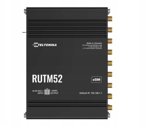 Teltonika router RUTM52 Dual 5G, 4G Lte (Cat20), 5xGb/s Eth, eSIM