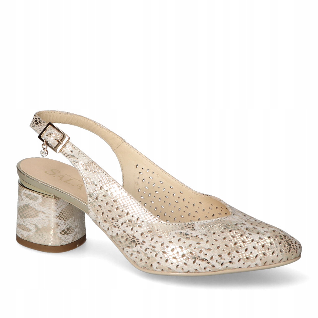 Sandály Sala 9842/0060 Zlaté nubukové 38
