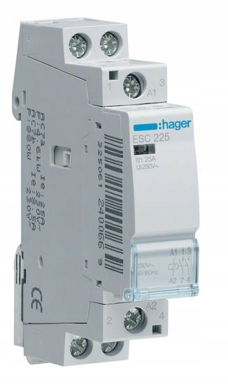 Stykač ESC225 25A 230V 2Z Hager 2NO