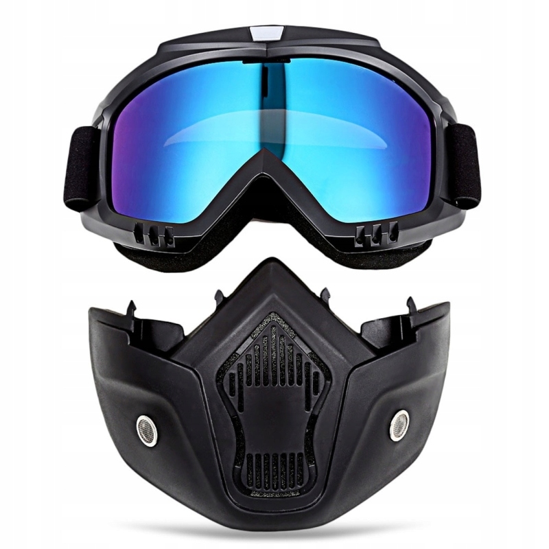 GOGLE Z MASKĄ SNOWBOARD NARTY ZIMA OKULARY MOTOR Producent bez marki