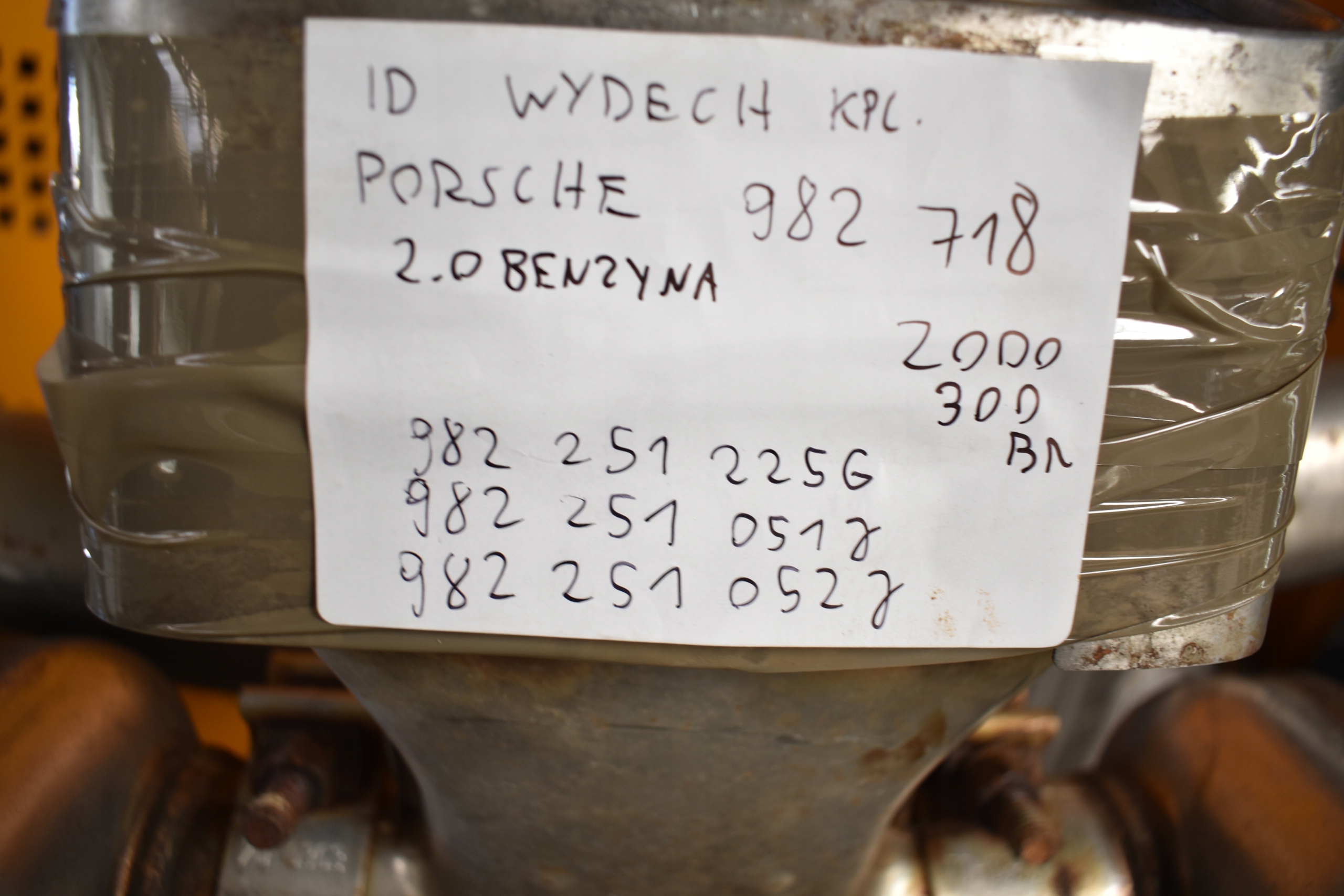 IDEALNY Échappement KPL. 2.0 Essence PORSCHE 982 718 1