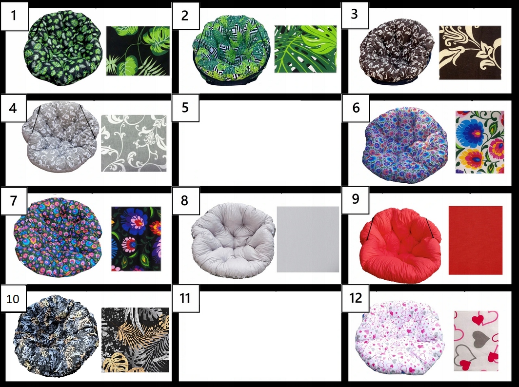 PODUSZKA NA ŁAWKĘ OGRODOWĄ LEŻAK - NA ZAMÓWIENIE Styl nowoczesny