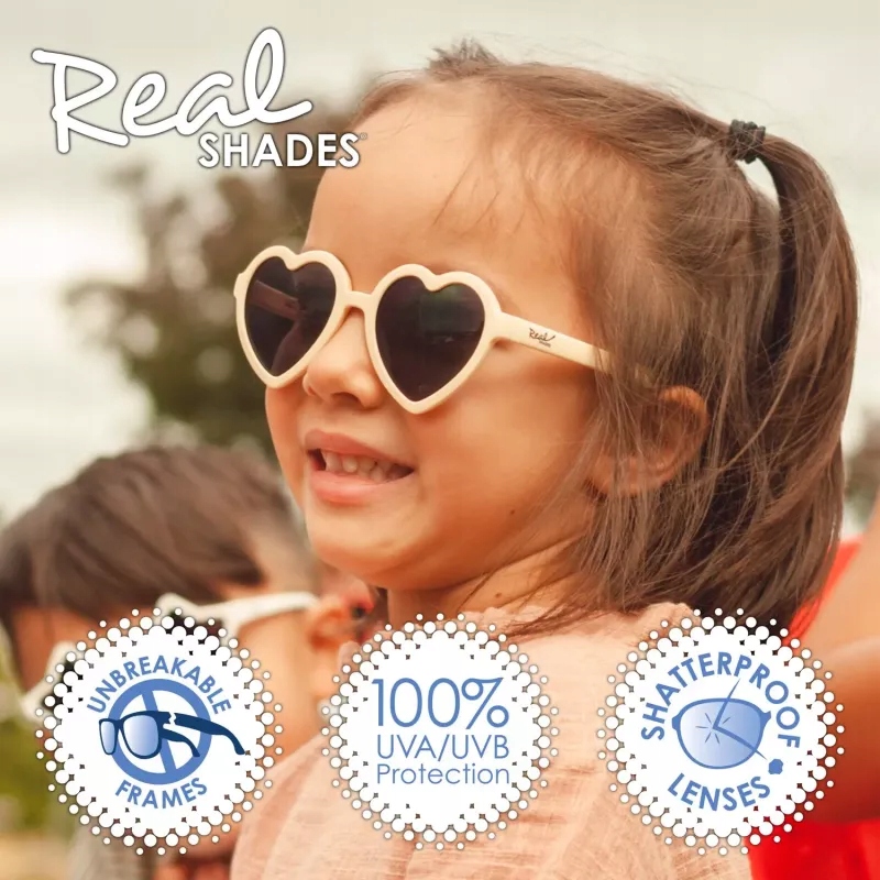 Okulary Przeciwsłoneczne Dziecięce Real Shades Heart Mint Miętowe 4-7 lat Marka inna