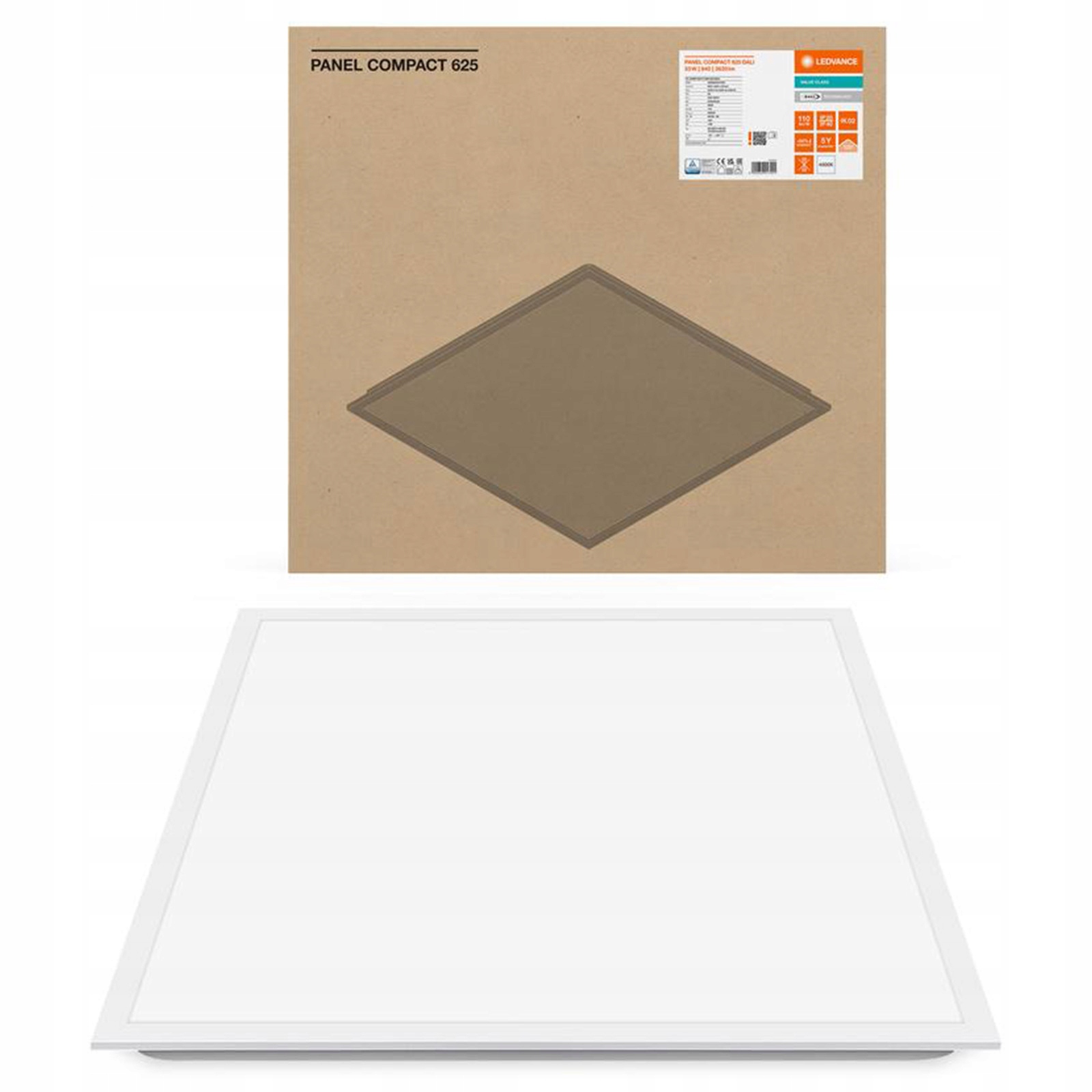 Led panel Lampa stropná 33W 4000K Nástenná 62x62cm