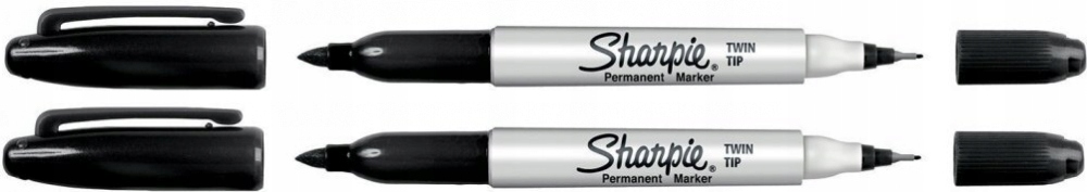

Marker dwustronny permanentny czarny Sharpie 2 szt