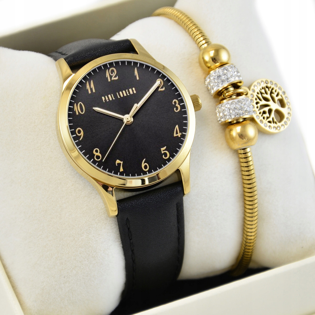 Dámský set hodinek Paul Lorens Nala Kožený Pásek náramek