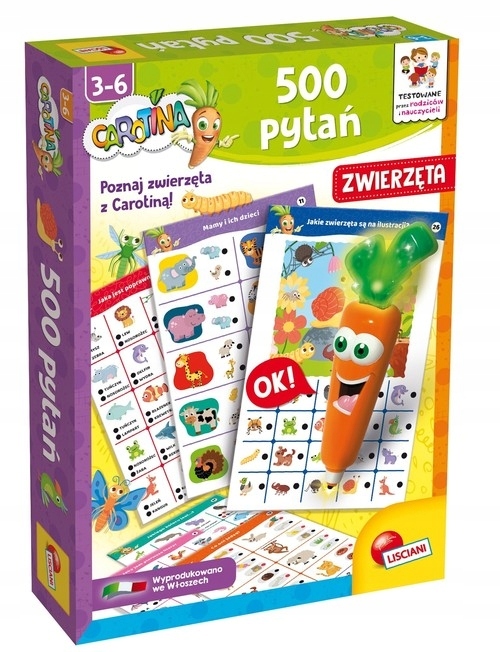 LISCIANI CAROTINA 500 PYTAŃ ZWIERZĘTA NAUKA SŁÓW