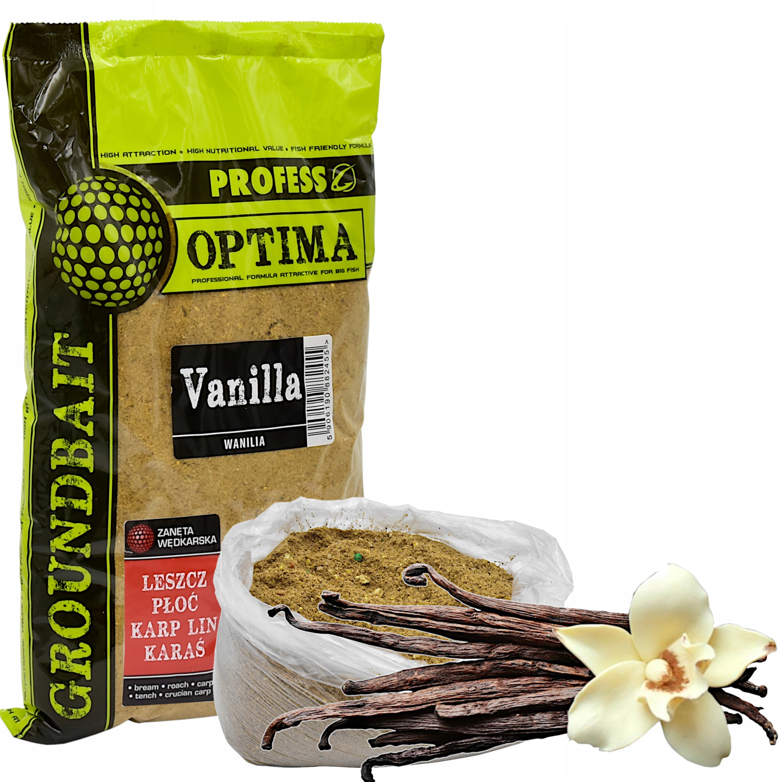 PROFESS OPTIMA ВАНИЛЬ 1 КГ / ЛЕЩ ПЛОТВА КАРП ЛИН КАРАСЬ
