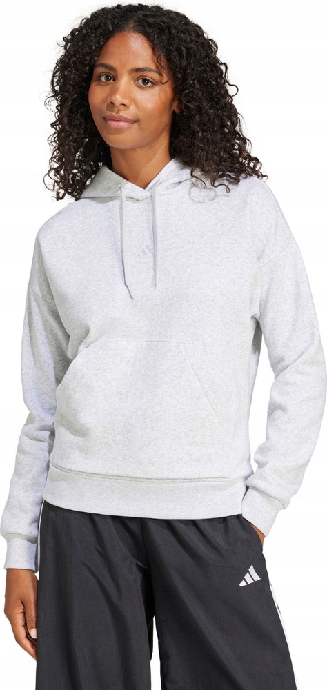 Mikina Adidas Essentials Small Logo Feel Cozy Světle Šedá JN1853 vel. M