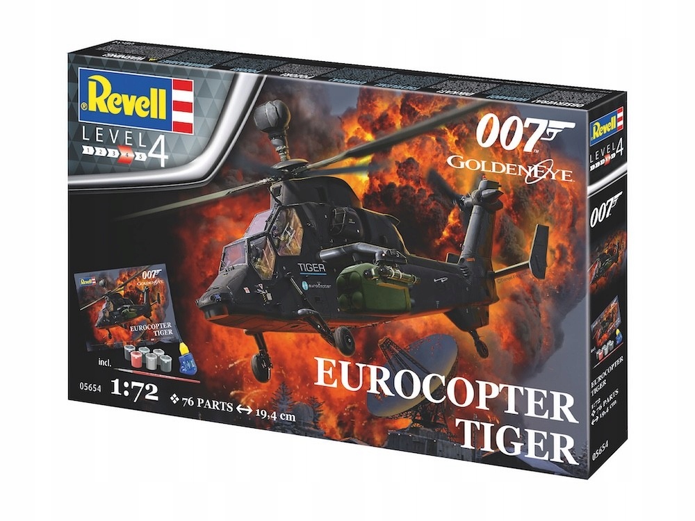 1:72 Dárková sada James Bond Eurocopter Tiger Golden Eye Revell 05654