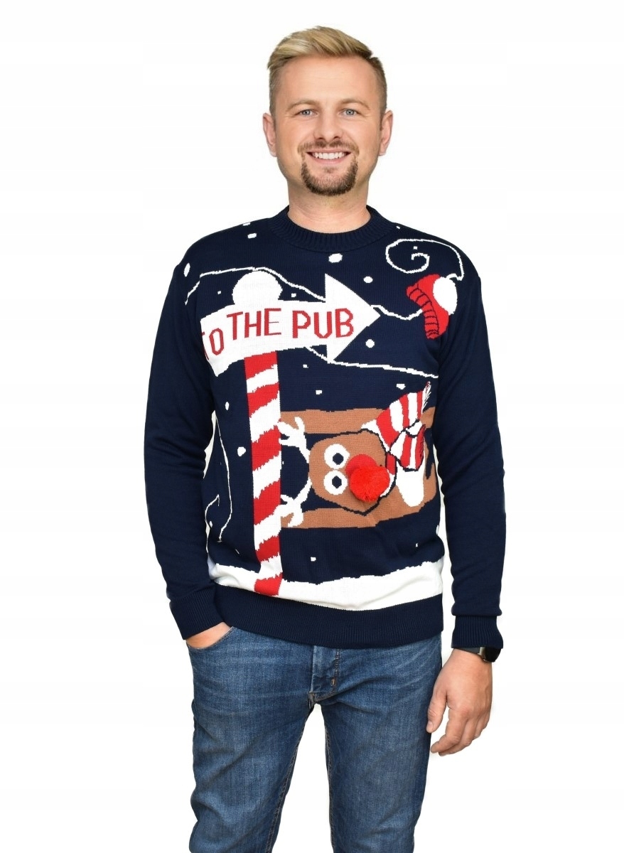 SWETER ŚWIĄTECZNY MĘSKIE ŚWIĄTECZNE NA MIKOŁAJA L Marka inna