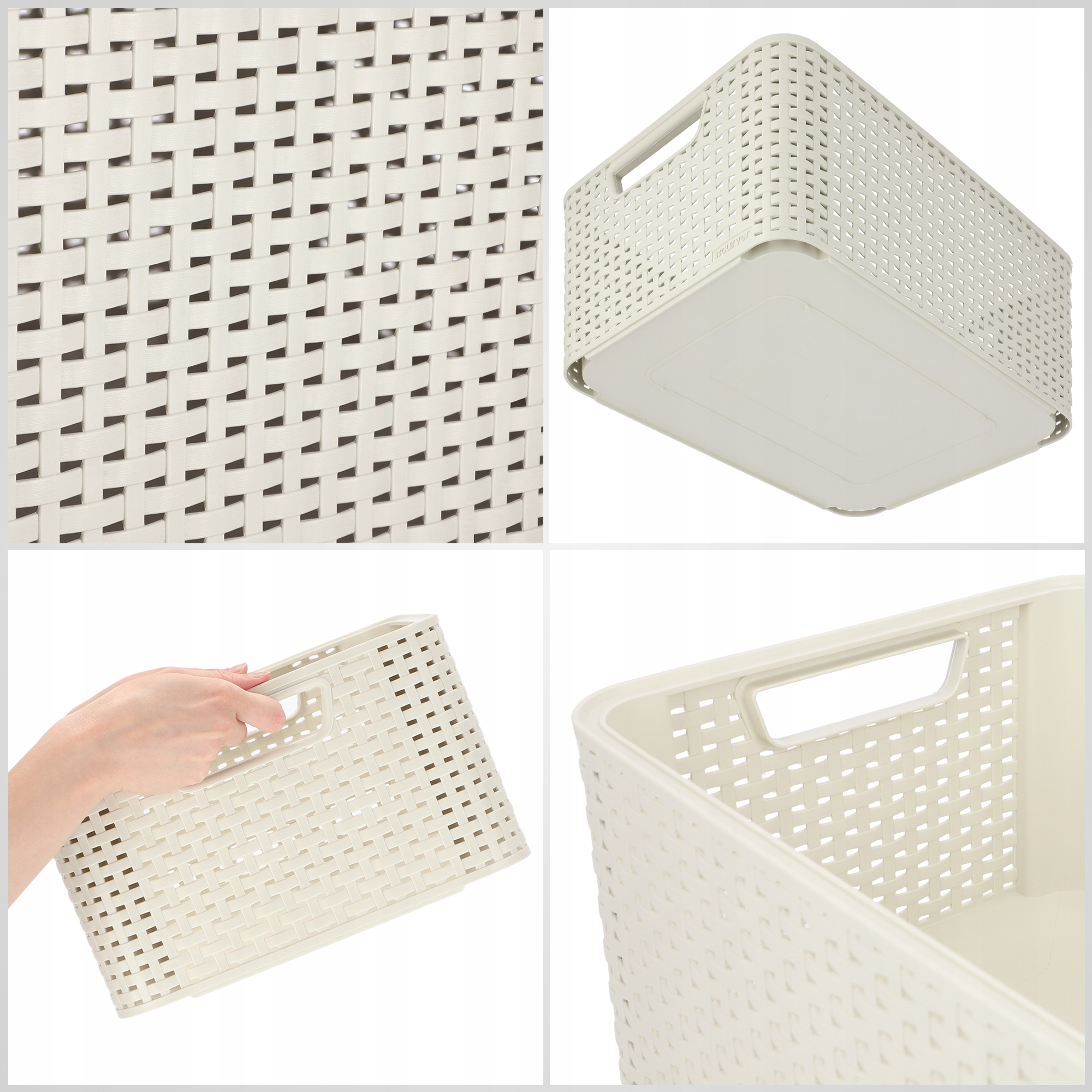 CURVER KOSZYK KOSZYCZEK POJEMNIK DO PRZECHOWYWANIA Szerokość (krótszy bok) 28 cm