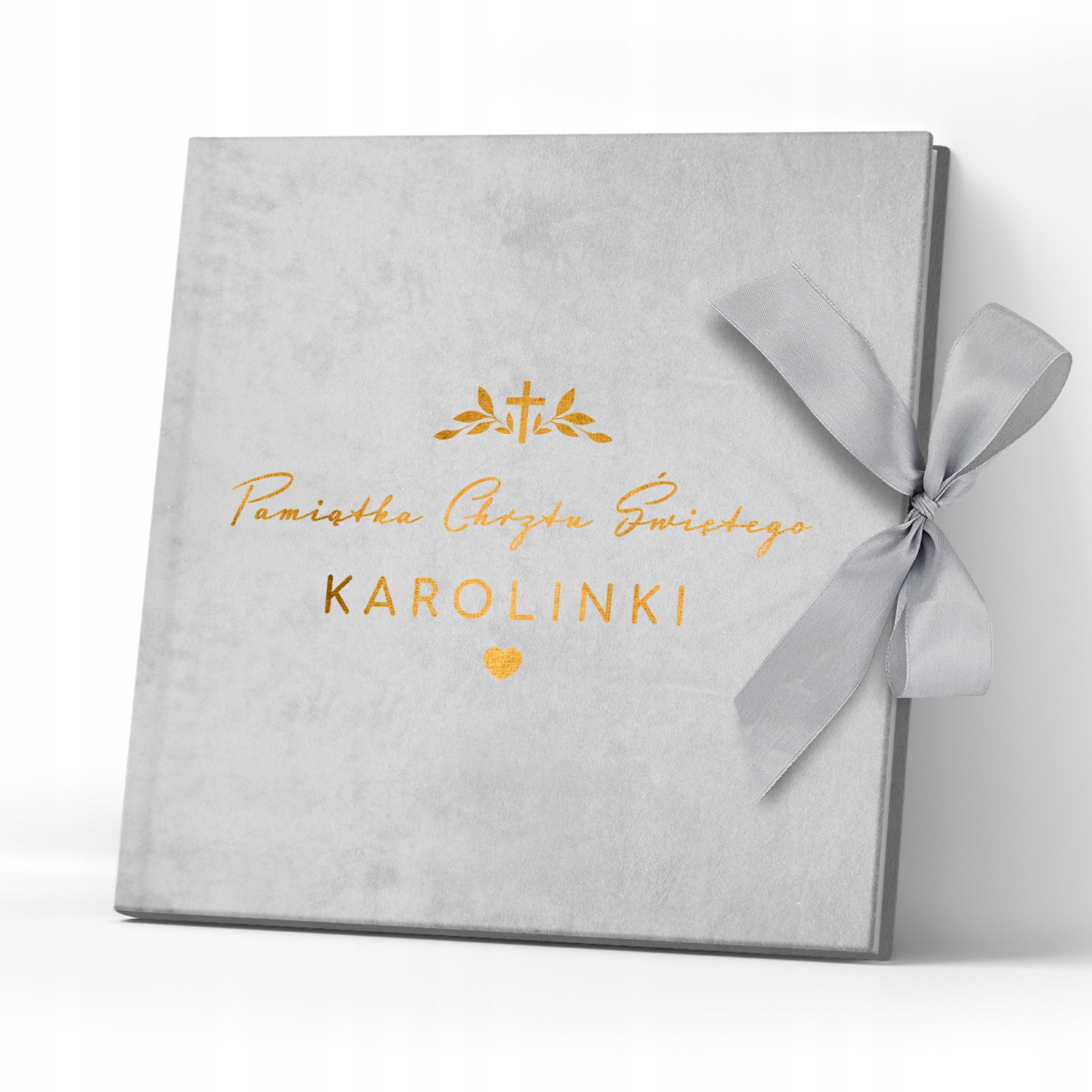 Album na zdjęcia Chrzest welurowy Pamiątka Chrztu Grawer