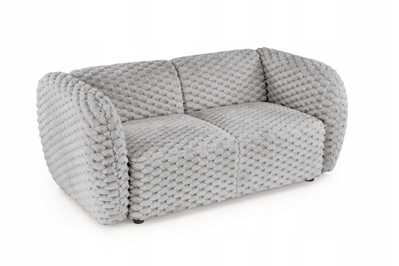Nowoczesna Miękka Sofa Dwuosobowa Malta do Salonu Skandynawska Popielata