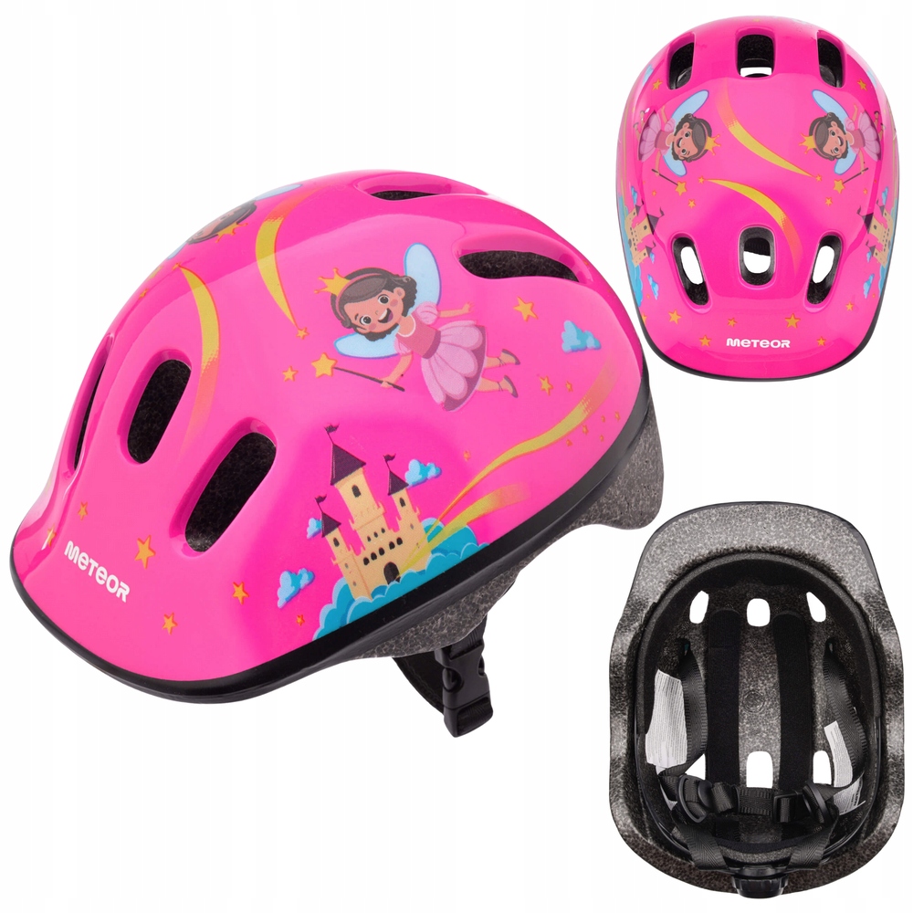 Kask Rowerowy Z Regulacją Dla Dziewczynki Na Rolki Hulajnogę Wentylowany