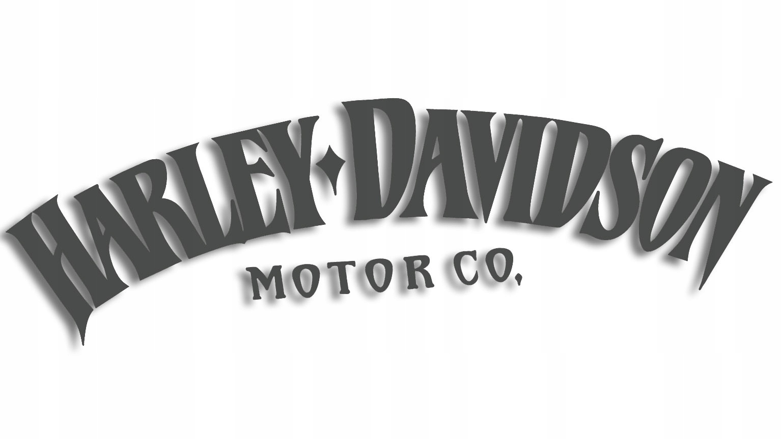 

Wycinana naklejka Harley Davidson grafitowa