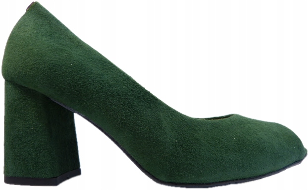 Smaragdově zelené elegantní dámské lodičky na podpatku bez prstu Sala 36