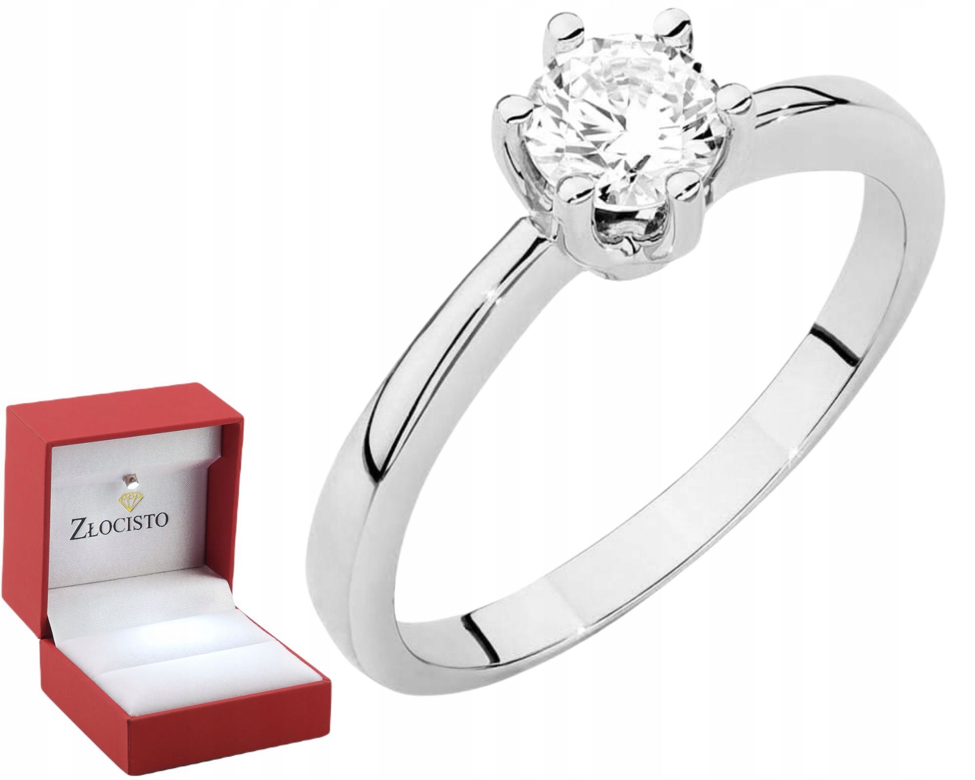 Bílé Zlato Prstýnek S Laboratorním Diamantem Zlato 585