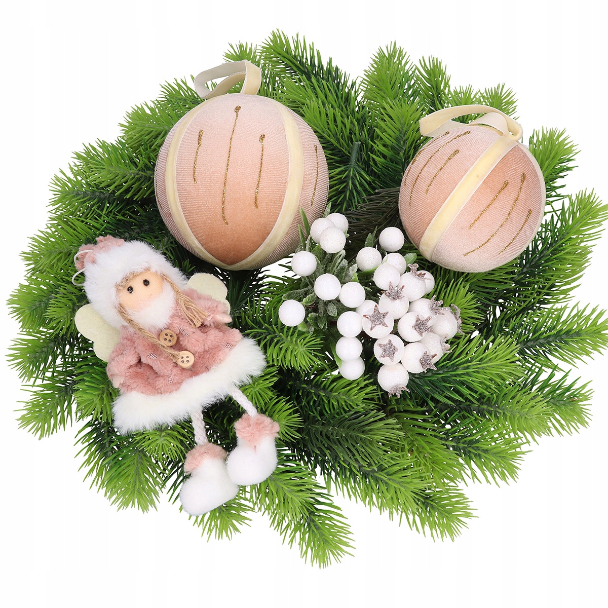 BOMBKI WELUROWE ZAWIESZKI NA CHOINKĘ PREMIUM DUŻA 17 cm Najdłuższy wymiar 17 cm