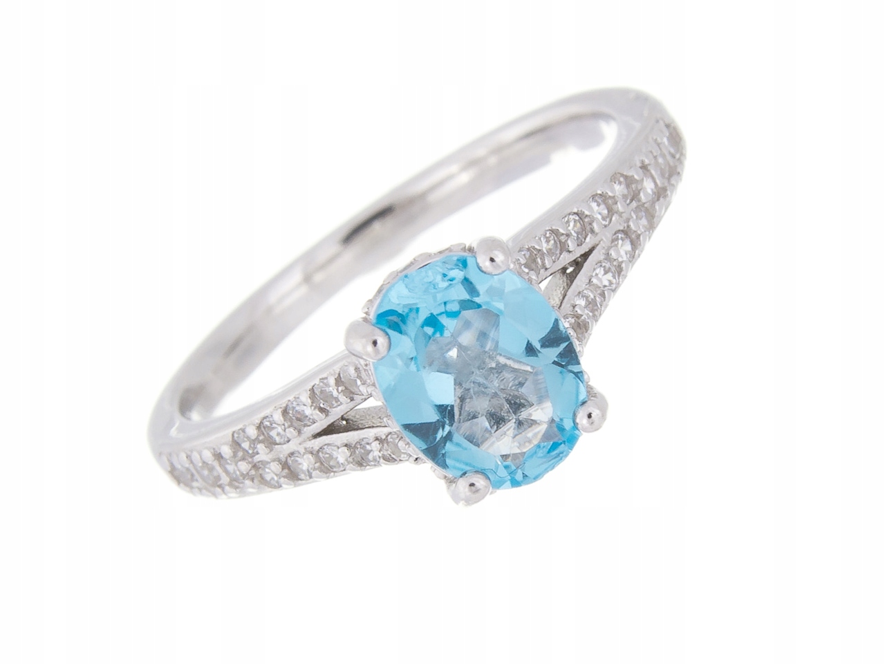 Stříbrný Prstýnek Velikost Vel Swiss Topaz Přírodní