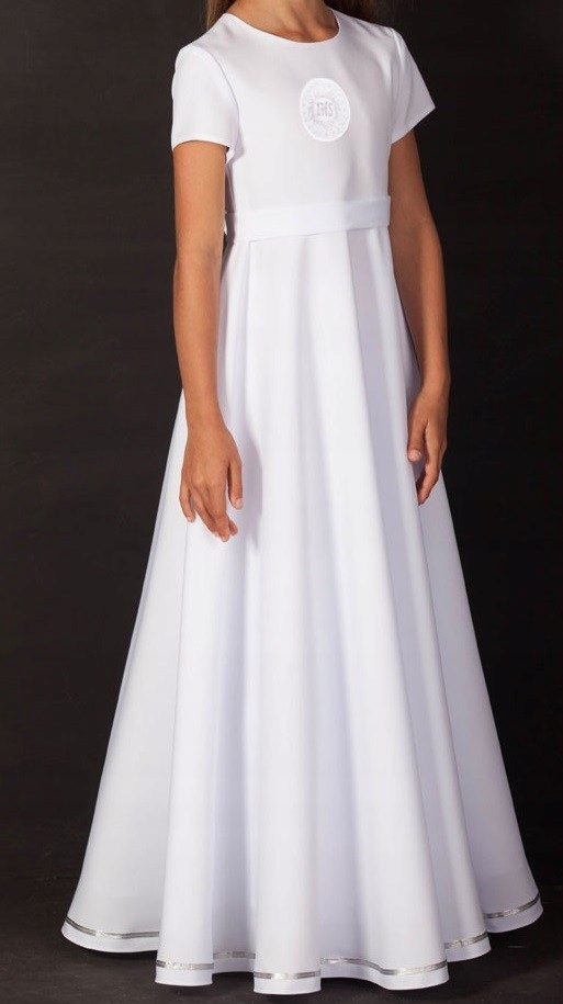 Alba dla dziewczynki na miarę Oktawia srebrna Rozmiar 140