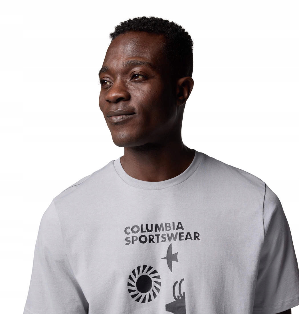 Pánské tričko Columbia Explorers Canyon Ss Tee Columbia Grey L/XL