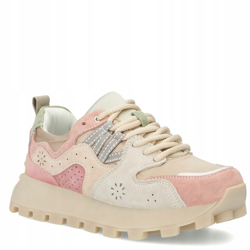 Filippo DP7560/26 Růžové Béžové Kožené Tenisky Adidasy 40