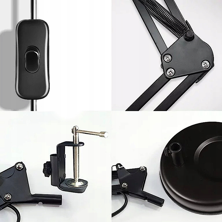 LAMPKA BIUROWA SZKOLNA KREŚLARSKA 2 W 1 ŻARÓWKA E27 LED W ZESTAWIE Długość/wysokość 43 cm