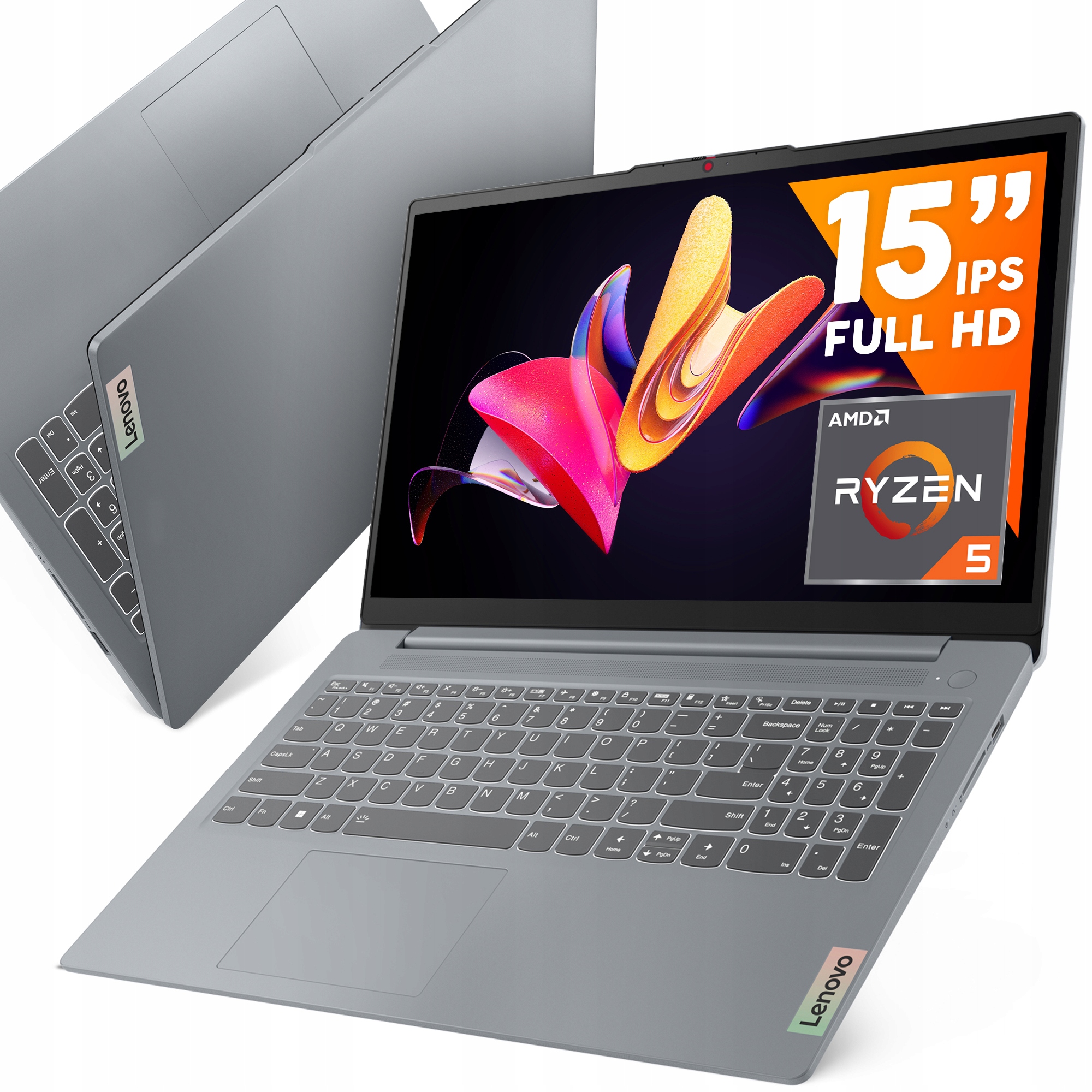 Lenovo Slim 3 15" Fhd Ips Amd Ryzen 5 6CORE Amd Radeon 16GB/512 Ssd 11PRO