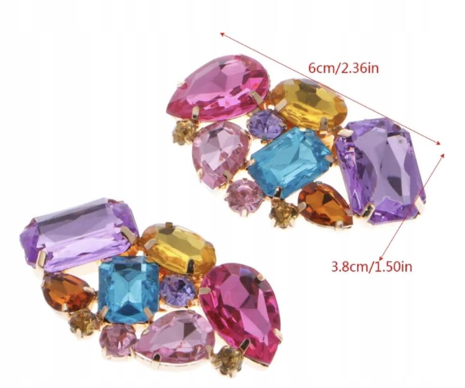 OZDOBY DO BUTÓW KLIPSY DIAMENTY KRYSZTAŁY KOLOROWE Marka inna