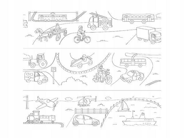 COLORESCA KOLOROWANKA W ROLCE POJAZDY XXL 30 M Marka Coloresca