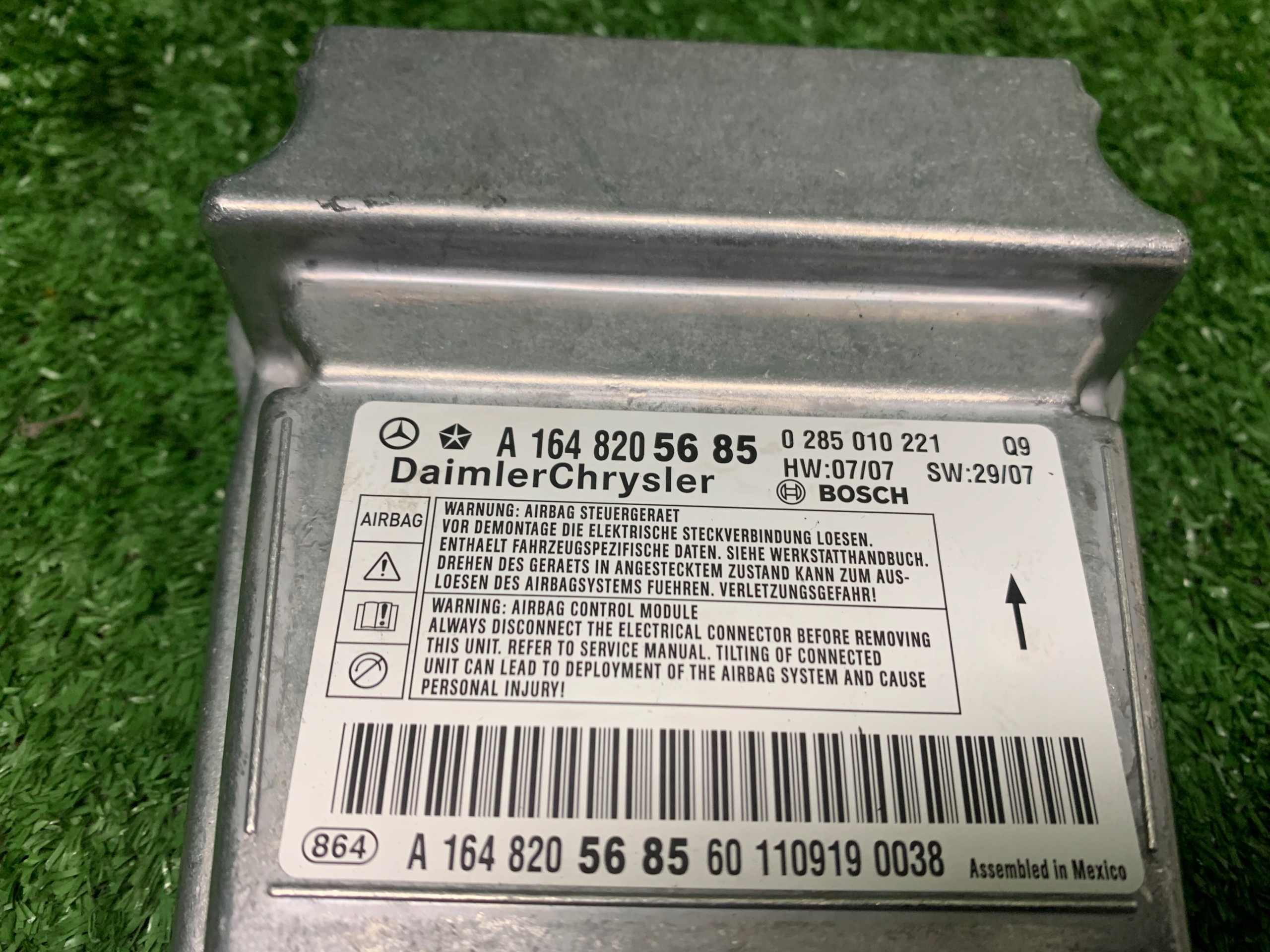 modulo SENSOR airbag airbag MERCEDES W164 A1648205685