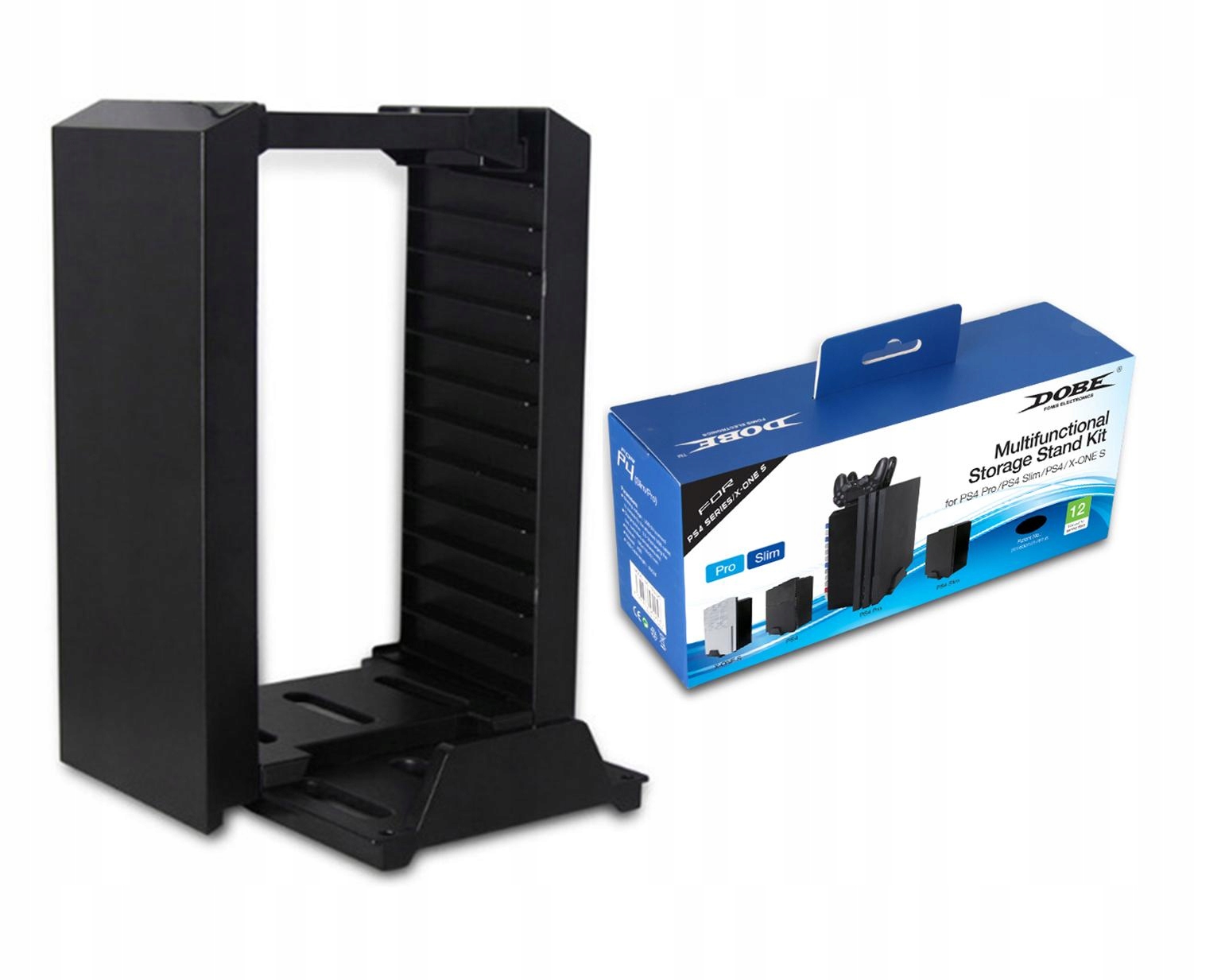 Podstawka na konsolę Dobe PS4 Pro i 12 gier