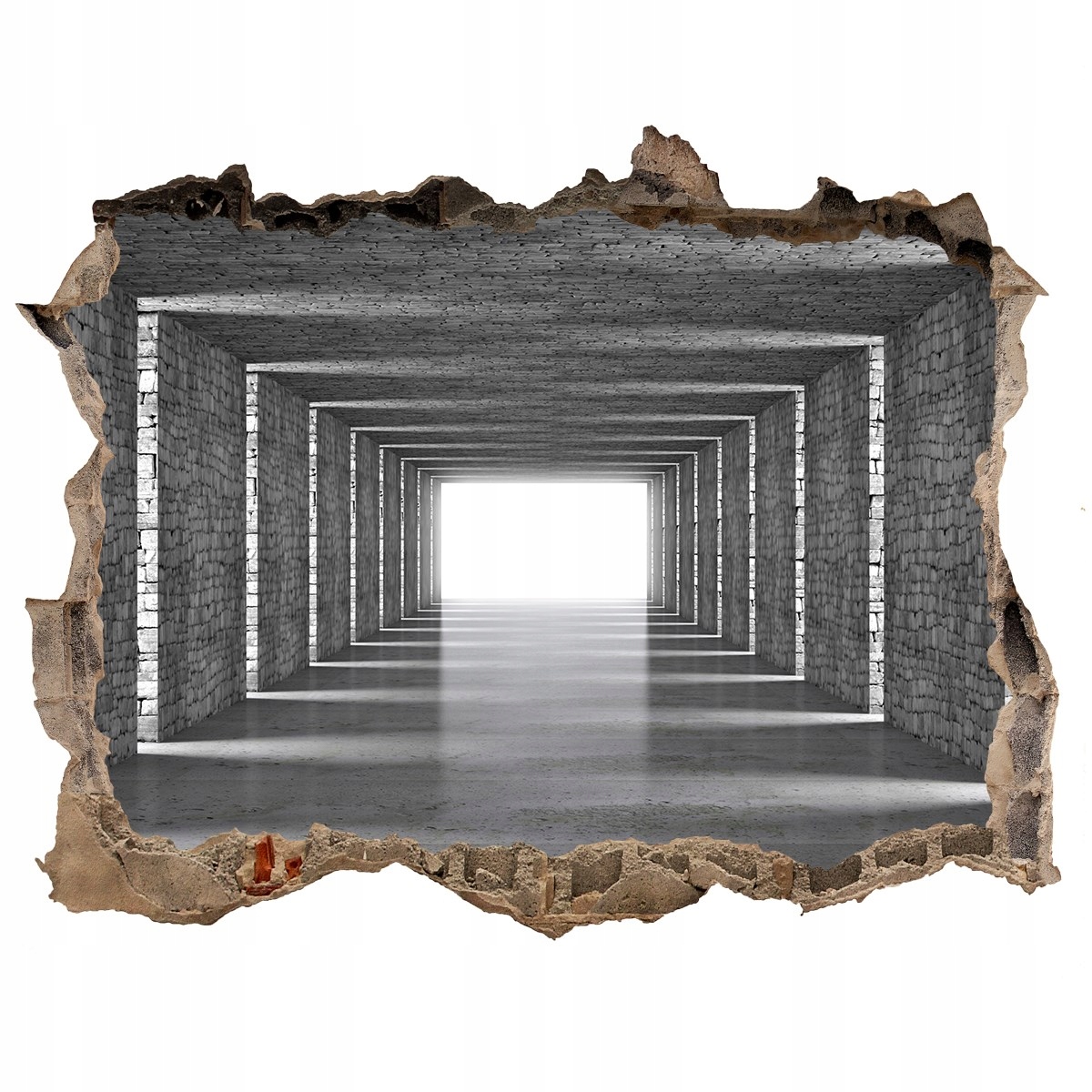 

Dziura 3d fototapeta ścienna Tunel z cegły 168x113