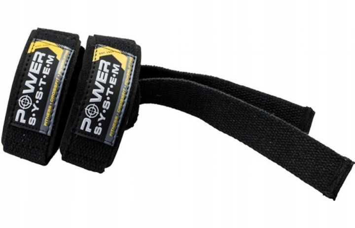 Power System PASKI treningowe na siłownię POWER STRAPS Black/Yellow