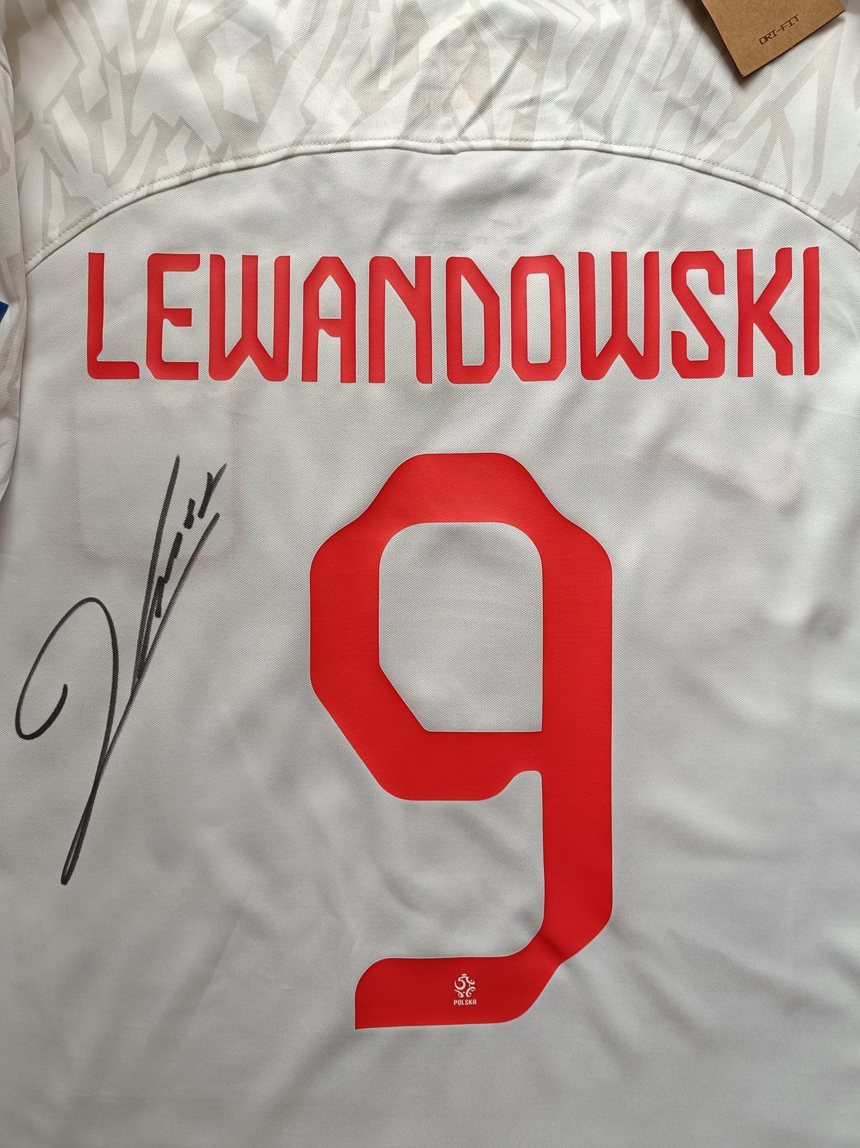Koszulka Polska 2022 ROBERT LEWANDOWSKI autograf Marka Nike