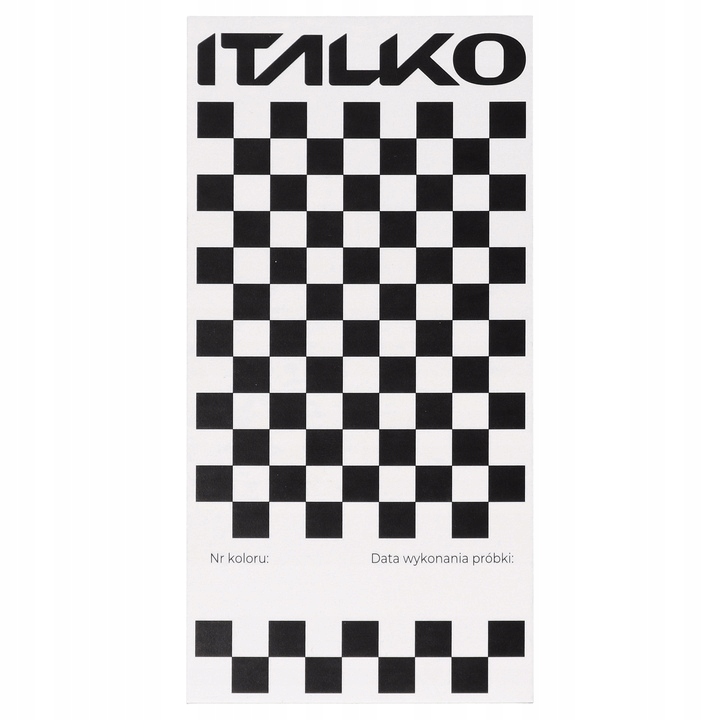 ITALKO KARTA TESTOWA PAPIEROWA DO NATRYSKU PRÓBNEGO 160x80mm