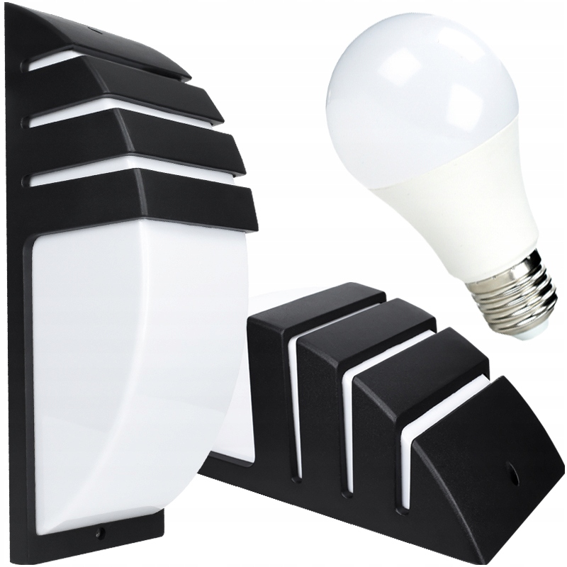Kinkiet Zewnętrzny Lampa Led Elewacyjna Ogrodowa Ścienna IP54 E27 Neutralna