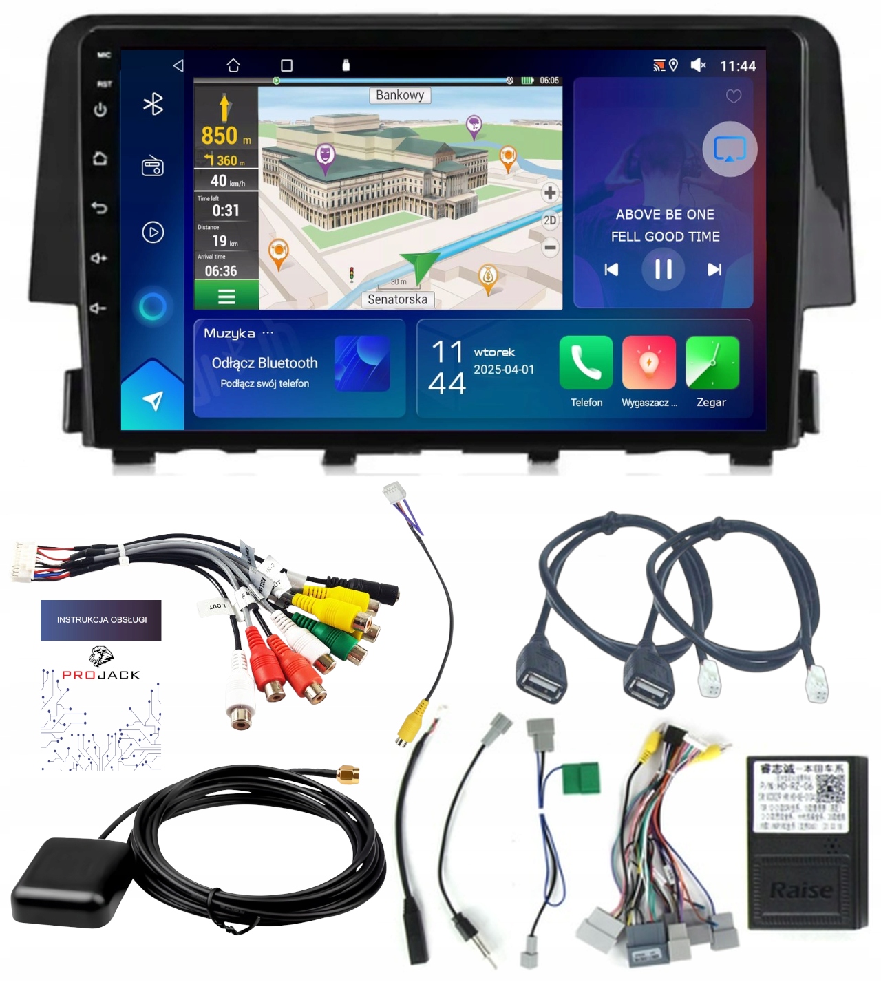 Gps Autorádio Honda CIVIC X 2015-21 Carplay Android Auto 2GB 64GB