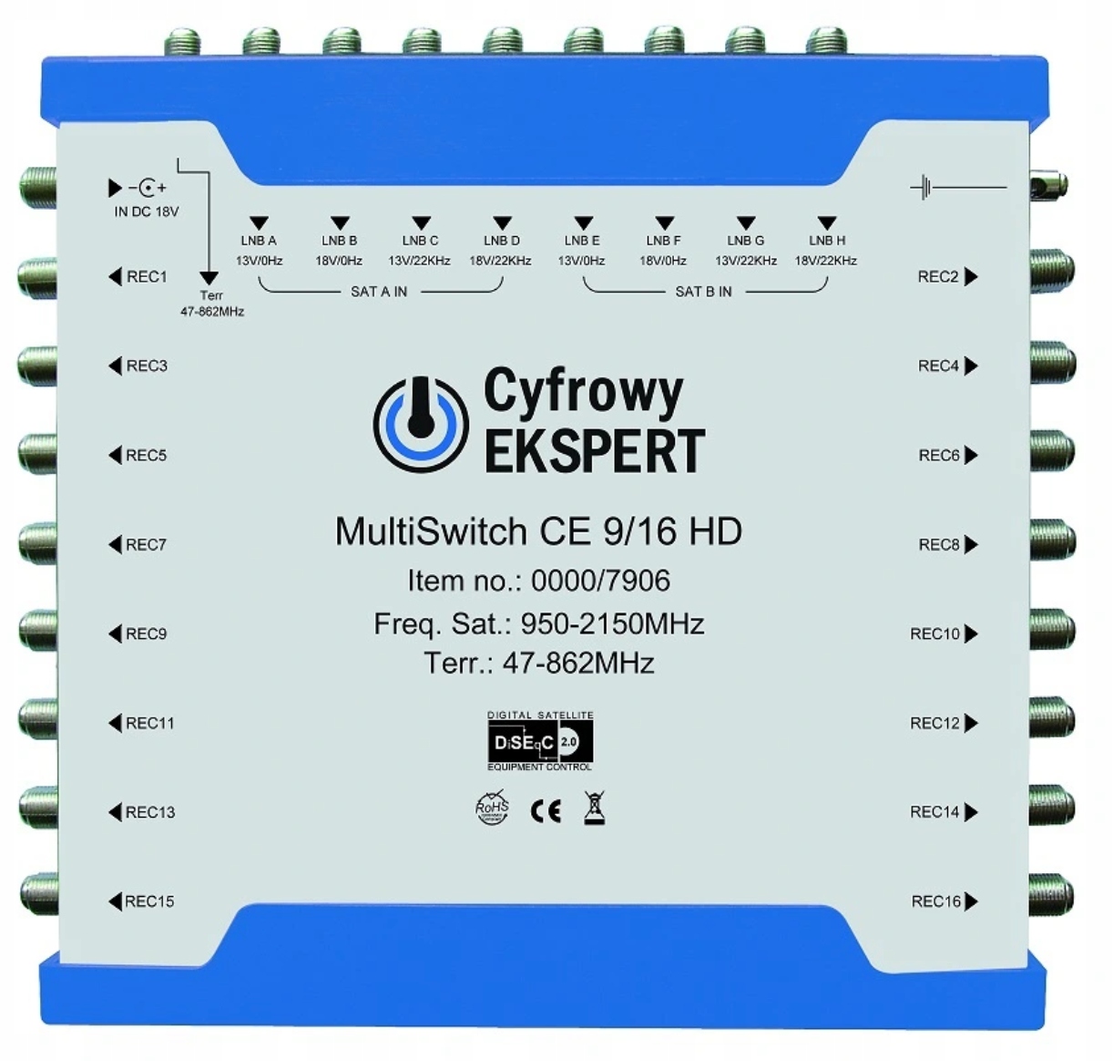 MULTISWITCH TECHNISAT 9/16 9X16 GWARANCJA 3 LATA