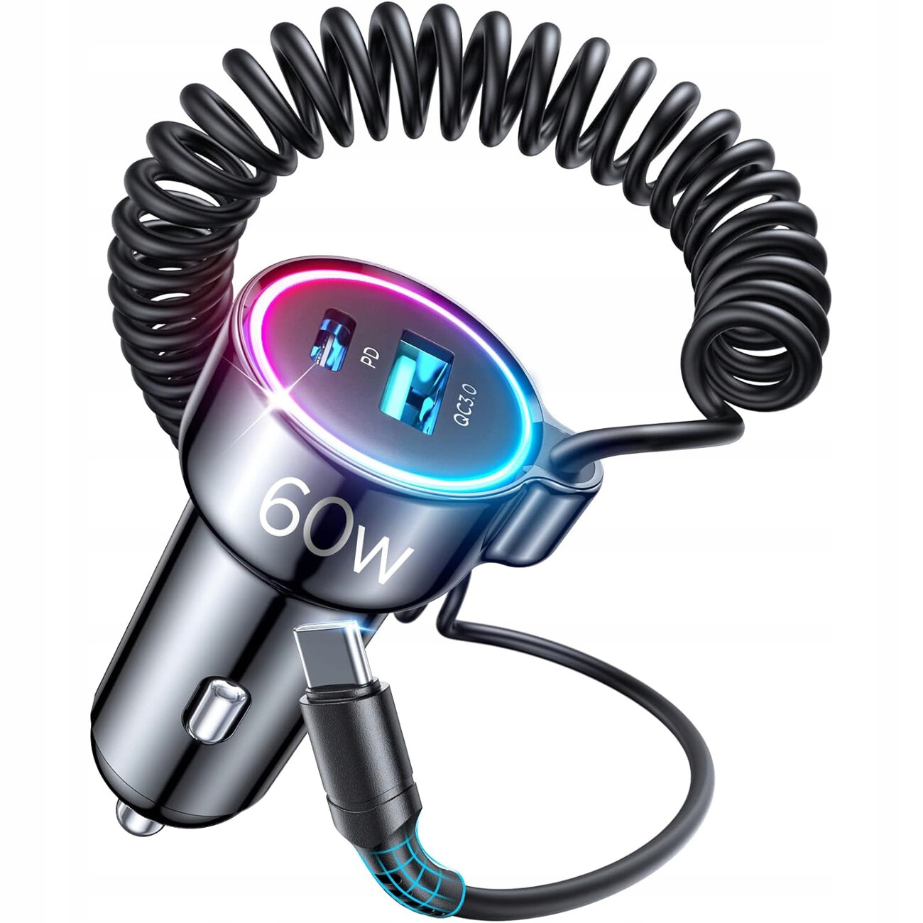 JOYROOM SZYBKA ŁADOWARKA SAMOCHODOWA USB/USB C 60W Kod producenta JR-CL07