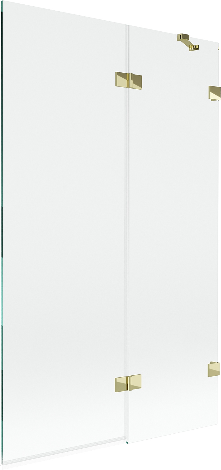 Mexen Lunar sprchová zástěna 2-křídlá pravá 110 x 150 cm, transparentní, zl