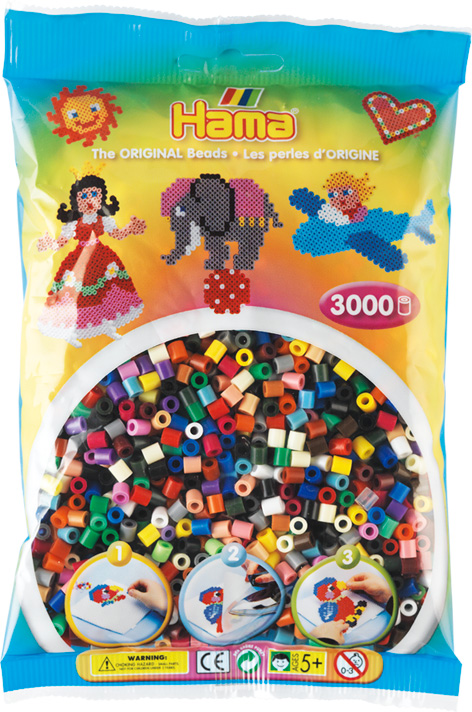 

Koraliki 3000 szt. mix kolorów Hama MIDI 201-67