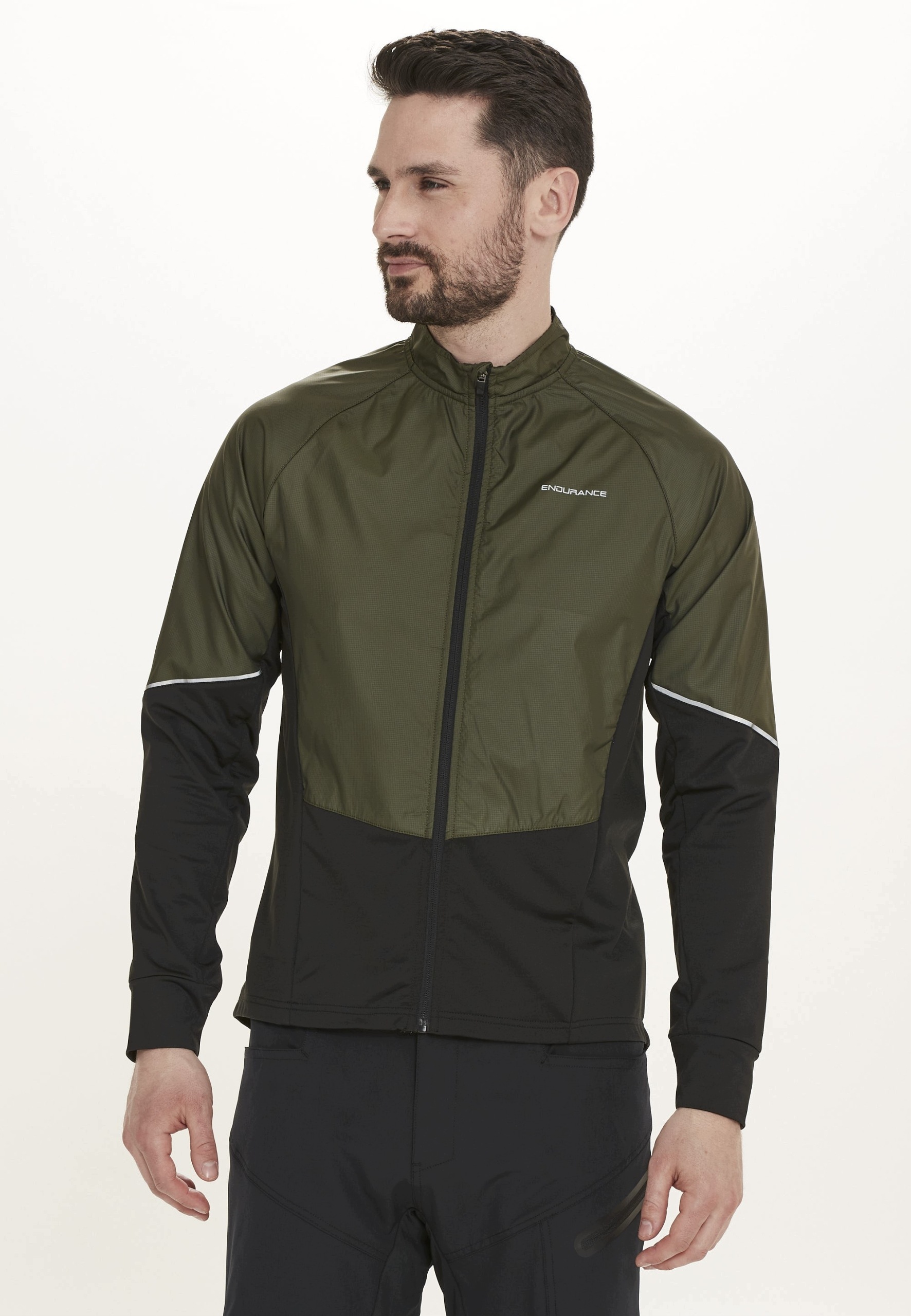 Pánská cyklistická bunda Endurance Jive Khaki S