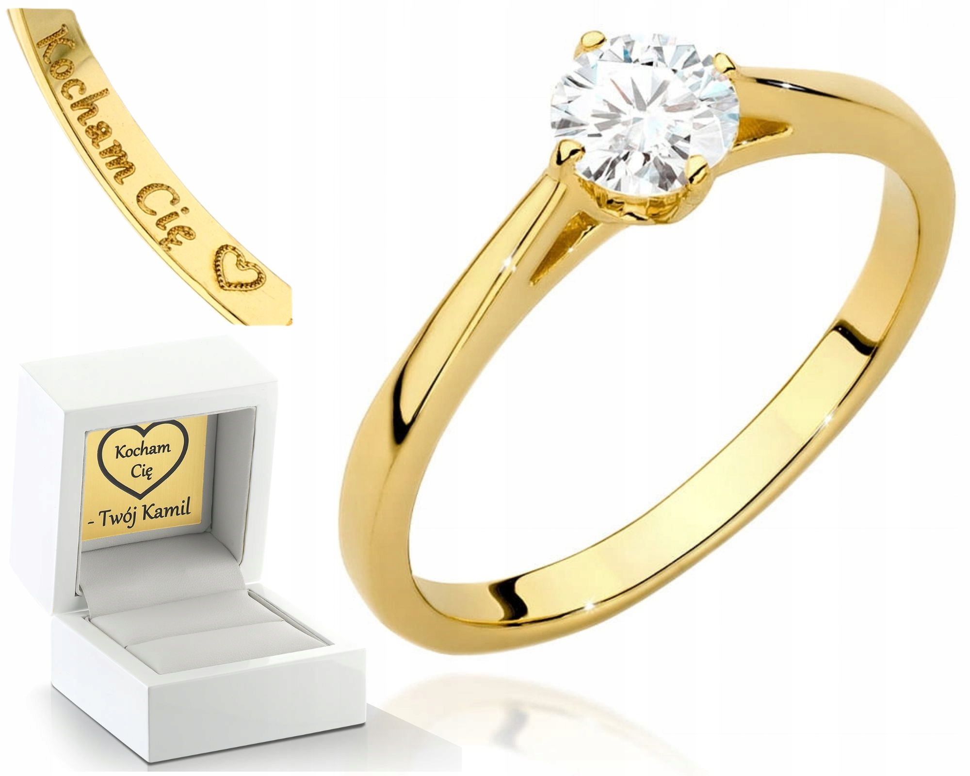 Zlatý Prstýnek S Briliantem 585 Gravírování Bonus