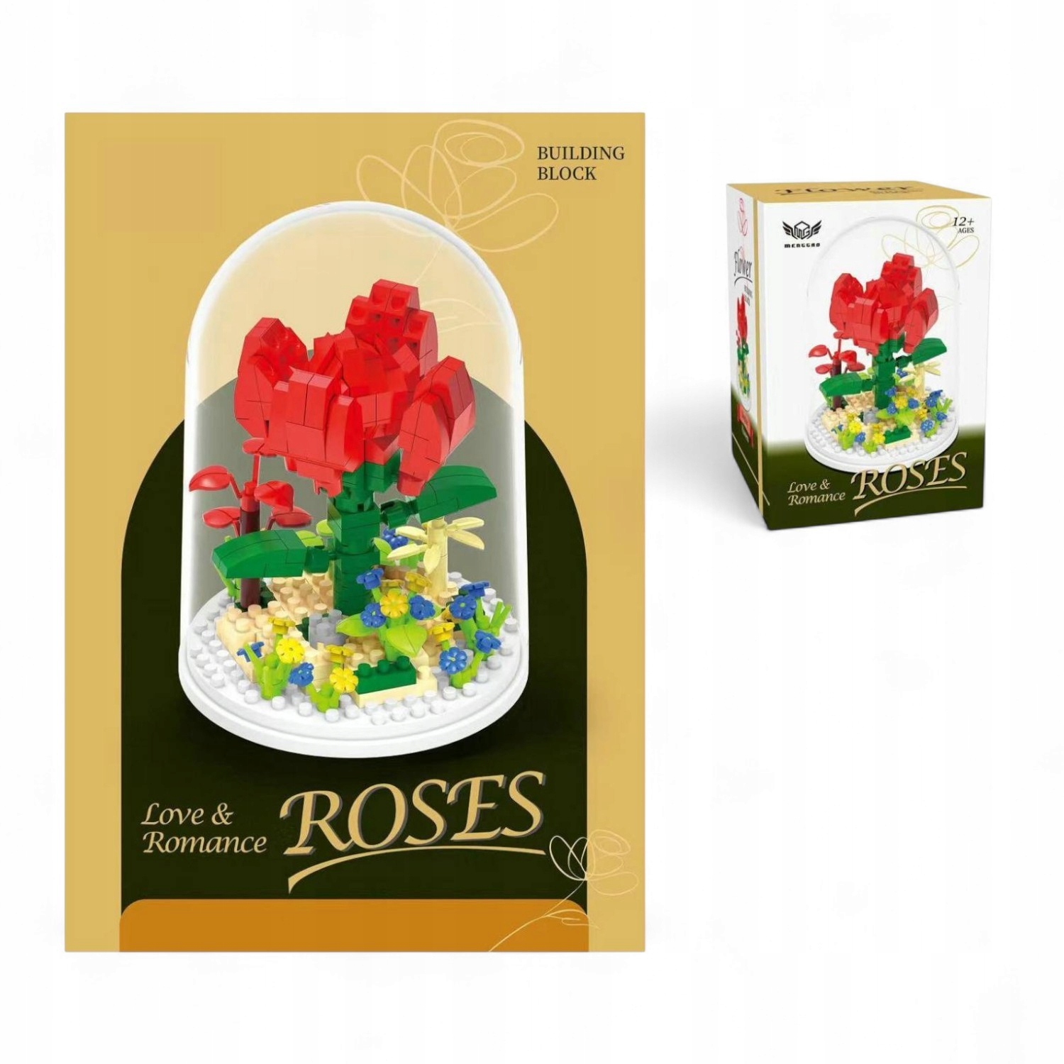 480084 Klocki Kwiaty Czerwona Róża 288el. Gazelo