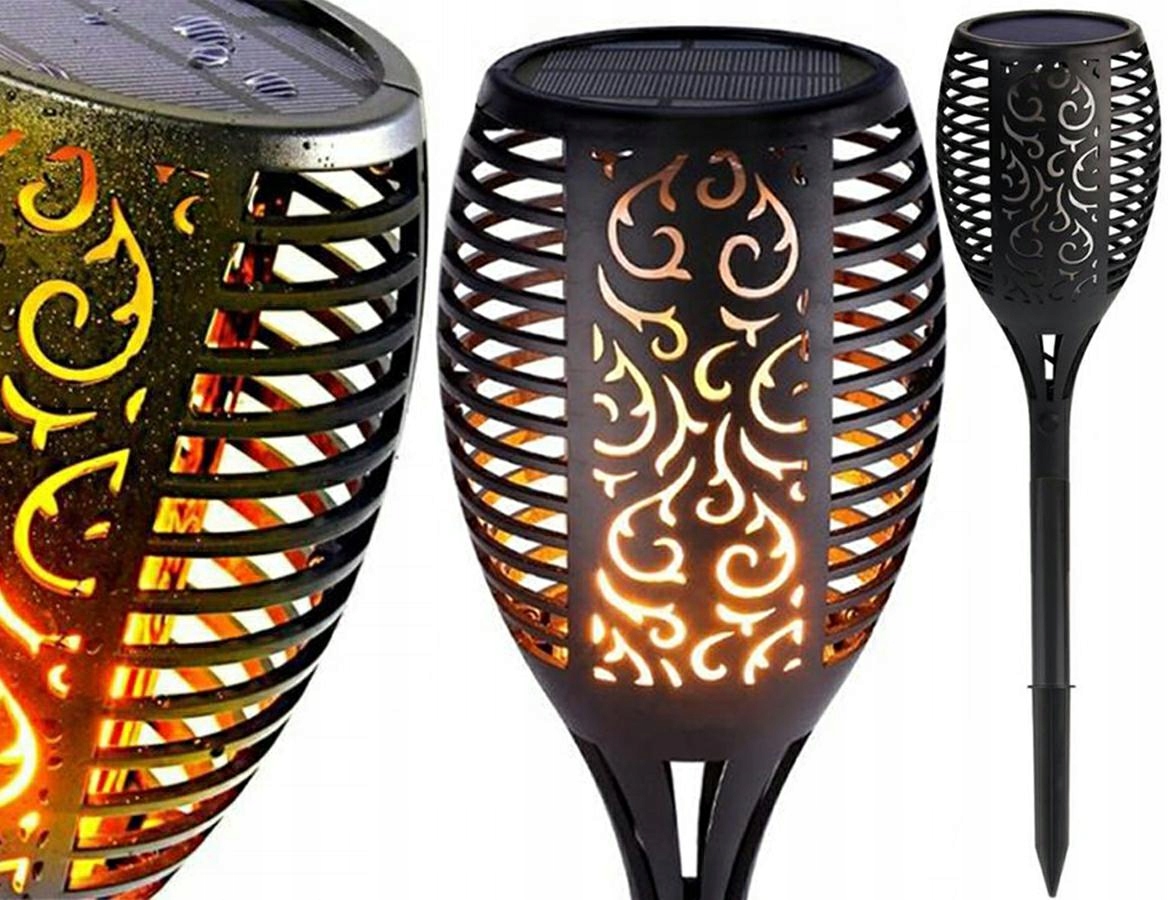 

Lampa Solarna Led Pochodnia Efekt Płomienia Ogień