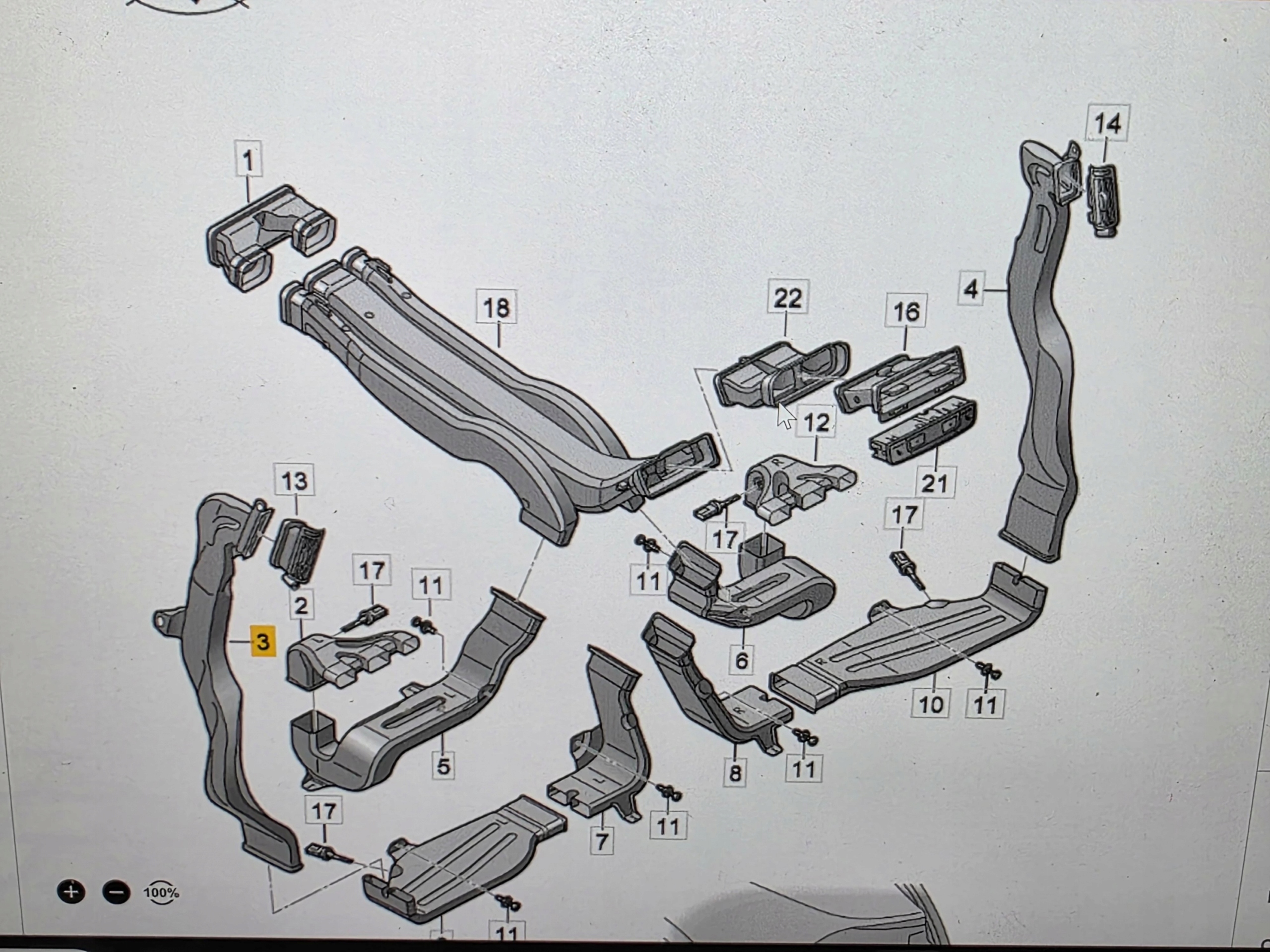 intake drain air duct air line AUDI Q7 4M 4M0815215A